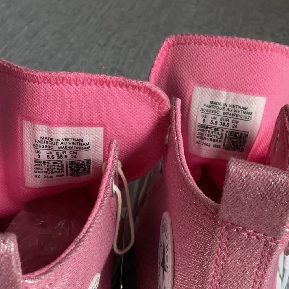New Converse All Star Sparke Pink Platform High-Top Sneakers Junior 6/ Womens 8